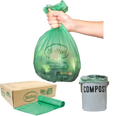 BioBag 26 Gallon Compostable Food Scrap Bags by 100 Count BPI Certified Meets ASTM D6400 Standards Made in USA Kitchen Counter Bin Liners