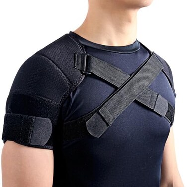 Kuangmi Double Shoulder Support Brace Strap Wrap Neoprene ProtectorS