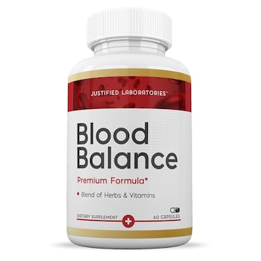 Justified Laboratories Blood Balance 60 Capsules Advanced Circulatory Support Formula with a Blend of Herbs Vitamins 30 Servings