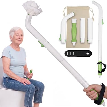 FreedomWand Multipurpose Toilet Aids 255 Inch Wiping Aid Toileting for Women Men Butt Wiper Tool Toilet Assist Device and Paper Extender Ideal for Elderly Disabled and Post Surgery Use