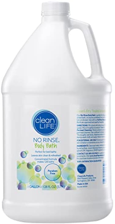 No-Rinse NoRinse Body Bath 1 Gallon Leaves Skin Clean Refreshed and OdorFree RinseFree Formula Makes 128 Complete Baths