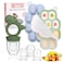 btrfe Baby Breastmilk Popsicle Molds Fruit Feeder Pacifier Silicone Baby Food Freezer Tray Storage Containers for Infant Teething Self Feeding
