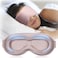 FACEMOON Weighted Blackout Sleep Mask for Women 3D Contoured Zero Eye Pressure LashFriendly Deep Eye Cups Adjustable Slide Buckle Strap Night Shift Nurse Essentials for Day Sleep College Dorm NapsPink