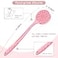 Manmihealth Silicone Back ScrubberThick Bristles Soft Bath Glove Set SuperExfoliating Body Scrubber SuperLathering Shower Brush Combination with a Free HookPink