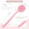 Manmihealth Silicone Back ScrubberThick Bristles Soft Bath Glove Set SuperExfoliating Body Scrubber SuperLathering Shower Brush Combination with a Free HookPink