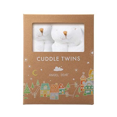Angel Dear White Bunny Cuddle Twins Set