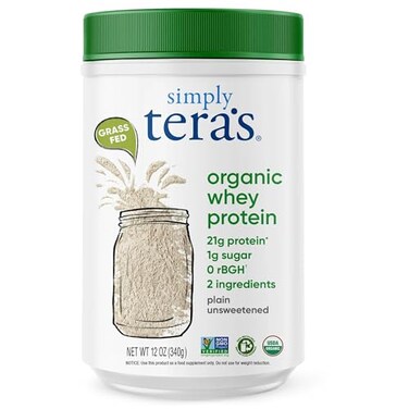 simply tera's Simply teras Organic Whey Protein Powder Plain Unsweetened 12 Oz