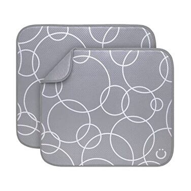 Ubbi Microfiber Dish Drying Mat Baby Bottle Drying Mat Kitchen Counter Dish Mat Pack of 2