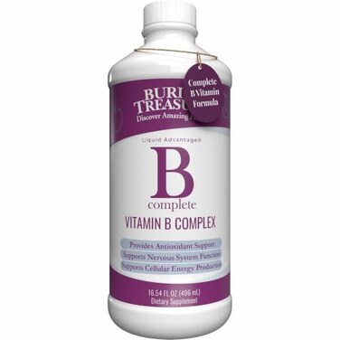 Buried Treasure B Complete 16 Fl oz All 8 B Vitamins with Methylated B12 Methylfolate Biotin B1 B2 B6 Antioxidant Support Liquid SugarFree B complex vitamins for Women Men