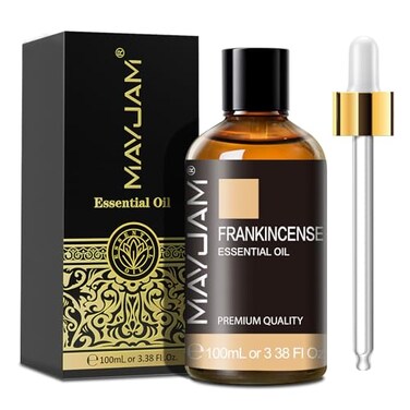 MAYJAM Frankincense Essential Oil 100ml Premium Essential Oils for Aromatherapy Diffuser Soap Making Candle Making Large Bottle Frankincense Oil with Gift Box338floz