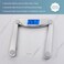 ميزان حمام رقمي من فيتافيت لقياس وزن الجسم بدقة عالية، مضمونة من قبل متخصصين في الوزن منذ عام ٢٠٠١. شاشة LCD زرقاء كبيرة بإضاءة خلفية، ووظيفة التشغيل بالقدم. يتحمل وزنًا يصل إلى ١٨٢ كجم (٤٠٠ رطل). زجاج شفاف.