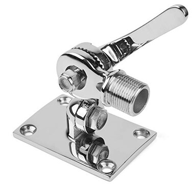 PDTXCLS Marine VHF Antenna 316 Stainless Steel Adjustable Base Mount for Boats