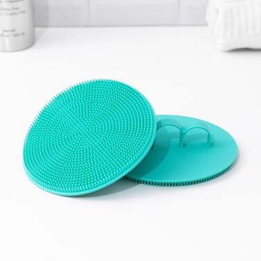 PiperWai Silicone Body Scrubber Exfoliating Shower Brush Turquoise