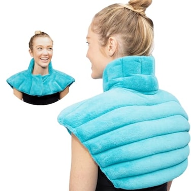 NatraCure Microwave Heating Pad for Neck Shoulders and Back Heated Wrap Microwavable Warmer Moist Heating Pad with SmartBead Technology Physical Therapy FSA HSA Spa Gifts 1PK