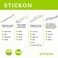 STICKON Stainless Steel Gua Sha Scraping Massage Tool Set IASTM Tools Great Soft Tissue Mobilization Tool J Shape