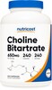 Nutricost Choline Bitartrate 650mg 240 Vegetarian Capsules