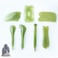 YUYONGTANG 7 Pieces Gua Sha Scraping Massage ToolNatural Resin GuaSha Tool Massage Tools Set for Face Back and Neck ReleaseReduce Muscle Painwith Storage Bag Green