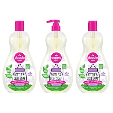 Dapple Baby Lavender Baby Bottle Dish Soap 3 Pack 169 fl oz PlantPowered Dish Soap for Bottles Pump Parts and Sippy Cups Includes 1 Pump