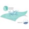 Biloban Waterproof Sheet for Pack n Play Quilted Playard Sheet Protector 39 X 27 fits for Baby Foldable and Playard Mattress Portable Mini Crib Aqua