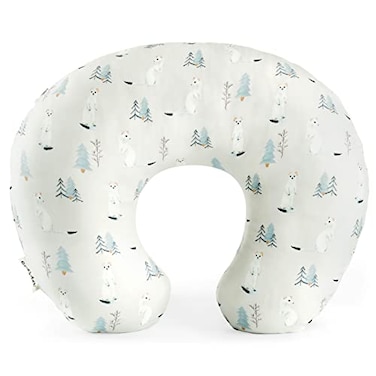 GRSSDER Nursing Pillow Cover Stretchy Minky Removable Nursing Covers for Breastfeeding Pillows Ultra Soft Comfortable Slipcover for Boy and Girls Cute Wild Forest Mongooses Pattern