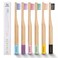 Isshah Biodegradable Bamboo Kids Toothbrush Spiral Soft Bristles 6 Pack
