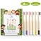 Isshah Biodegradable Bamboo Kids Toothbrush Spiral Soft Bristles 6 Pack
