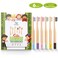 Isshah Biodegradable Bamboo Kids Toothbrush Spiral Soft Bristles 6 Pack