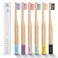 Isshah Biodegradable Bamboo Kids Toothbrush Spiral Soft Bristles 6 Pack