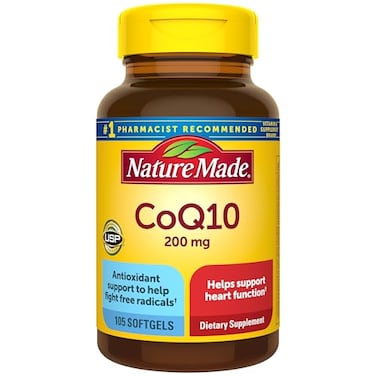 Nature Made CoQ10 200mg Softgels Dietary Supplement for Heart Health Support 105 Softgels 105 Day Supply