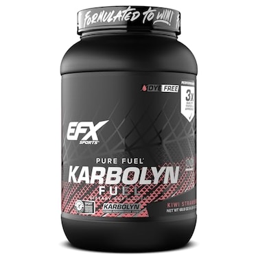 EFX Sports Karbolyn Fuel FastAbsorbing Carbohydrate Powder Carb Load Sustained Energy Quick Recovery Stimulant Free 36 Servings Kiwi Strawberry