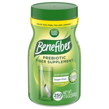 مسحوق مكمل غذائي يومي من الألياف، بريبيوتيك، مناسب لبروتين GLP-1، من Benefiber، لصحة الجهاز الهضمي، بدون نكهة، 250 ملعقة صغيرة، 176 أونصة