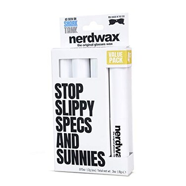 Nerdwax Glasses Wax 4ct Value Pack Stop Sliding Glasses AntiSlip Eyewear Retainer As Seen on Shark Tank