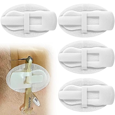 Hola Health Catheter Stabilization Device Feeding Tube Holders PD Dialysis Patch for Peg Tube J Tube GTube Peritoneal Dialysis Accessories Drain Cath Stabilizer Adhesive Bandages Pack of 5