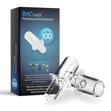 BACtrack Breathalyzer Mouthpieces for S80 Trace Scout Element Eclipse BAC Alcohol Tester Replacement Tips 100 Count