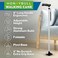 HONEYBULL Walking Cane for Men Women Foldable Adjustable Heavy Duty Free Standing All Terrain Collapsible Walking Sticks for Seniors Adults Silver