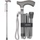 Switch Sticks Walking Cane for Men or Women Foldable and Adjustable from 3237 Inches FSA and HSA Eligible Engraved Graphite