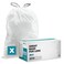 Plasticplace Custom Fit Trash Bags Compatible with simplehuman Code X 200 Count White Drawstring Garbage Liners 21 Gallon 80 Liter 26 x 245