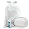 Plasticplace Custom Fit Trash Bags Compatible with simplehuman Code X 200 Count White Drawstring Garbage Liners 21 Gallon 80 Liter 26 x 245