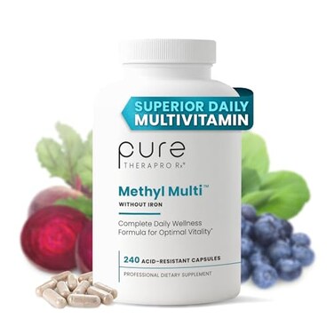 Pure Therapro Rx Methylated Multivitamin for Men and Women Made in USA Methyl Multi Without Iron Methyl B12 Methylfolate 240 Capsules 4Month Supply