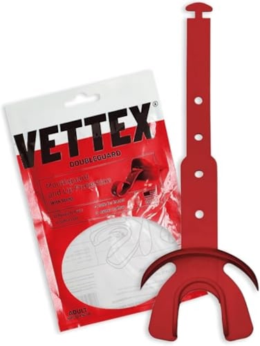 واقي الفم Vettex Doubleguard مع حماية للشفاه، للبالغين، لون أحمر قرمزي AC25S