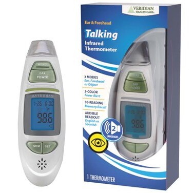 Veridian Healthcare Veridian Talking Ear Forehead Infrared Thermometer