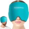 General Medi Headache Migraine Ice Wrap Cap Cold Therapy Migraine Relief Hat Headache Ice Hat Cold Compress Great for Puffy Eyes Tension Sinus Stress Relief Blue