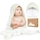 منشفة أطفال بغطاء رأس من KeaBabies، مناسبة لحديثي الولادة، بتصميم قوس قزح، مقاس 35×35 بوصة.