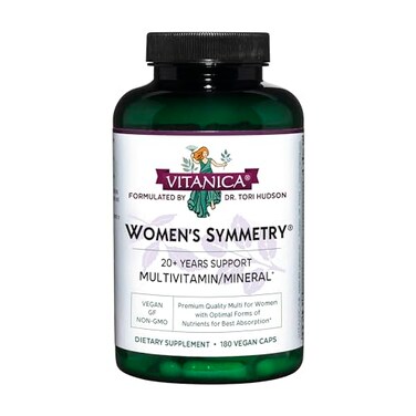 Vitanica Womens Symmetry High Potency Daily Multivitamin Vegan 180 Capsules