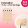Polynew 2 x 3 Extra Thin Hydrocolloid Dressing 10 Pack Waterproof Wound Patches for Light Exudate Pressure Ulcers Bed Sores Adhesive Bandages
