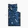 Wake In Cloud Toddler Nap Mat with Pillow and Blanket for Kids Boys Ages 3 Plus in Kindergarten Daycare Preschool Roll Up Sleeping Bag Spaces Planet Galaxy Navy Blue Standard
