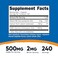 Nutricost GABA Vitamin B6 500mg per Serving 240 Capsules Vegetarian