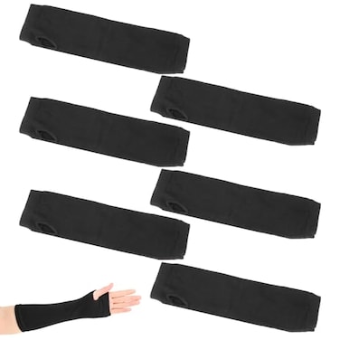 KALIONE Arm Cast Cover 3 Pairs Elastic Fingerless Arm Cast Removable Cast Covers Protector Arm Sleeve Black Washable Arm Wrist Elbow Cast Wound Scratcher Covers Sleeve for Arm Bath Shower11 in Long