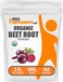 مسحوق جذر الشمندر العضوي من BulkSupplements.com، مكمل غذائي فائق، مكملات جذر الشمندر، نباتي، خالٍ من الغلوتين، 35 غرام لكل حصة، 500 غرام، 11 رطلاً، عبوة واحدة