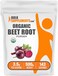 مسحوق جذر الشمندر العضوي من BulkSupplements.com، مكمل غذائي فائق، مكملات جذر الشمندر، نباتي، خالٍ من الغلوتين، 35 غرام لكل حصة، 500 غرام، 11 رطلاً، عبوة واحدة